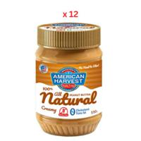 American Harvest Peanut Butter Creamy- All Natural 12X510G