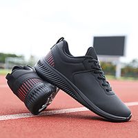 Men's Sneakers Lace up Casual Classic Chinoiserie Outdoor Office  Career Microfiber Breathable Non-slipping Wear Proof Black Grey Black  White Black  Red Spring Summer Lightinthebox - thumbnail