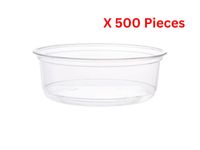 Hotpack Deli Container With Lid Flat Round 8oz Pet - 500 Pieces - DCR8PETHP