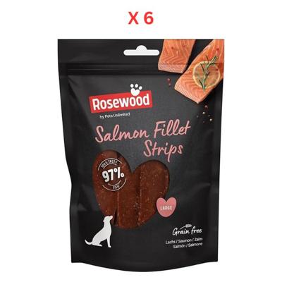 Pets Unlimited Salmon Filet Strips Large Dog Treats 150g Pack Of 6