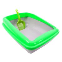 Cado Pet Open Cat Toilet With Scoop-large Green - 39X50X17cm
