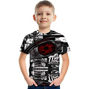 Kids Boys' T shirt Tee Short Sleeve Graphic Children Tops Active Rainbow 3-12 Years Lightinthebox