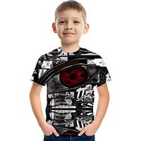 Kids Boys' T shirt Tee Short Sleeve Graphic Children Tops Active Rainbow 3-12 Years Lightinthebox - thumbnail