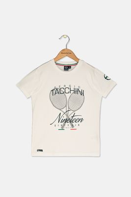 Kids Boys Short Sleeve Graphic Tee  White