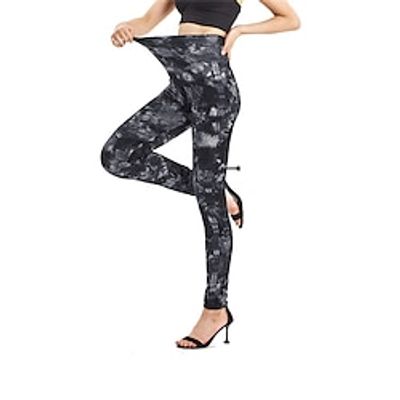 Women's Leggings Black Red Blue High Waist Fashion Streetwear Street Daily Daily Wear Full Length Soft Flower S M L XL 2XL Lightinthebox