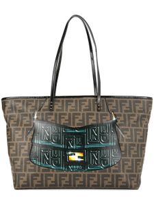 Fendi Pre-Owned Mamma Baguette print Zucca pattern shoulder tote bag - Brown