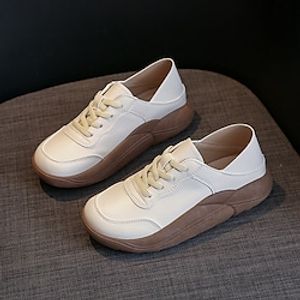 Women's Sneakers Outdoor Daily Plus Size Flat Heel Round Toe Vintage Casual Faux Suede Loafer Solid Colored Green Yellow Beige Lightinthebox