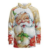 Men's Pullover Hoodie Sweatshirt Graphic 3D Ugly Christmas Hooded Daily 3D Print Basic Christmas Hoodies Sweatshirts  Long Sleeve Yellow miniinthebox - thumbnail