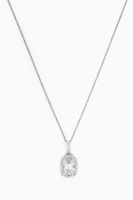 Square Pendant Necklace in Sterling Silver - thumbnail