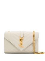 Saint Laurent small Envelope monogram crossbody bag - NEUTRALS - thumbnail