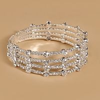Women's Bracelet Bangles Fancy Fashion Diamond Fashion Personalized Luxury Rock Alloy Bracelet Jewelry Silver For Party Evening Gift Birthday Lightinthebox - thumbnail