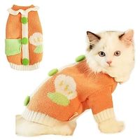 Cat Sweater Puppy Warm Clothes Doggy Cozy Vest Shirt Autumn Winter Outfits Kitten Winter Knitwear Small Dogs Sweatshirt for Cold Season and Spring Lightinthebox - thumbnail