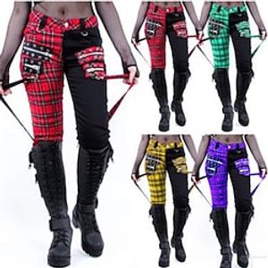 Plague Doctor Plus Size Gothic Punk  Gothic Steampunk Spring Summer Fall Pants Masquerade Women's Teenager Costume Vintage Cosplay Halloween Prom Daily Wear Long Length Normal Pants Halloween miniinthebox