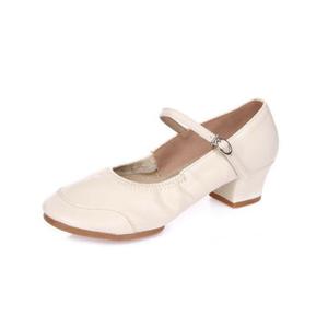 Buckle Chunky Heel Pure Color Casual Mary Janes