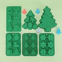 Christmas Series Pendant Casting Silicone Mold Christmas Tree Snowman Baking Mold Food Grade Silicone Chocolate Cake Making Mold Christmas Decoration miniinthebox - thumbnail