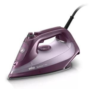 Braun TexStyle 7 Pro Steam Iron, Free Glide 3D Eloxal Plus Soleplate, Ultimate Power For Great Performance, Precision Tip, 3100 Watts, Easy Refill 300ml, Powerful Steam Options, Anti-Drip, Self-Clean, Auto-Off - SI 7181 Violet