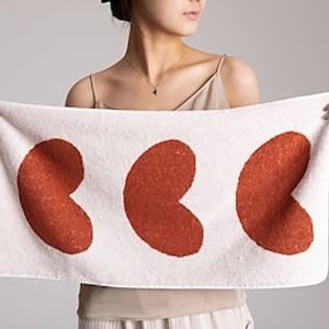 Valentine's Day Towel Jacquard Love Yarn Woven Pure Cotton Towels for Adult Couples, Household Water Absorbent Face Towels, Bath Towels, Gifts Lightinthebox