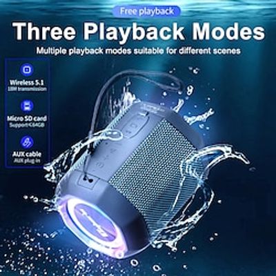 CYB-S3 RGB Portable Mini Bluetooth Speaker IPX7 Waterproof Shower Swimming Colorful Boombox High Power Volume Dual Bass Stereo miniinthebox