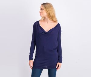 Womens Textured Top  Navy