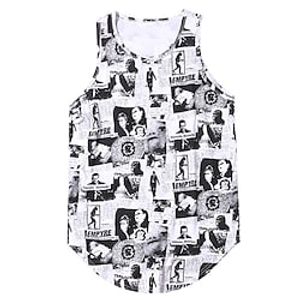 Men's Tank Top Vest 3D Print Graphic Patterned Portrait Crew Neck Street Casual Print Sleeveless Tops Basic Fashion Classic Comfortable White / Summer miniinthebox