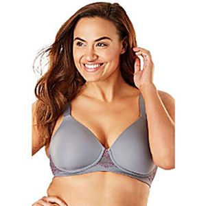 leading lady balconette padded wirefree comfort bra, storm grey, 46b Lightinthebox