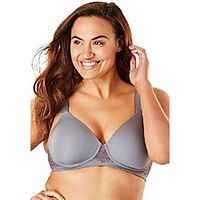leading lady balconette padded wirefree comfort bra, storm grey, 46b Lightinthebox - thumbnail