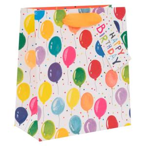 Glick Paper Salad Birthday Balloons Medium Gift Bag (10 x 20 x 22.5 cm)