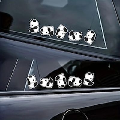 Car Stickers Creative Panda Cute Waterproof Body Scratches Blocking Stickers Triangle Window Rear Glass Decoration Car Accessories miniinthebox