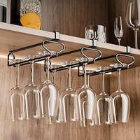 Useful Metal Wine Glass Holder Wine Glass Rack Stemware Rack Hanger Under Cabinet Wine Glass Rack Kitchen Hanging Glass Storage Rack Organizer Undershelf Solution Lightinthebox