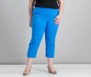 Slim-Leg Capri Pants  Blue