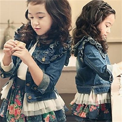 Girls Outerwear Baby Girl Clothes Fall Winter Fashion Lace Hem Toddler Kids Denim Jacket Long Sleeve Ruffle Girl Jean Coat Lightinthebox Girls Outerwear Baby Girl Clothes Fall Winter Fashion Lace Hem Toddler Kids Denim Jacket Long Sleeve Ruffle Girl Jean Coat Lightinthebox