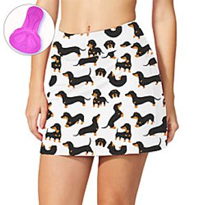 21Grams Women's Cycling Skirt Summer Spandex Bike Skirt Quick Dry Moisture Wicking Sports Dog White Mountain Bike MTB Road Bike Cycling Clothing Apparel Bike Wear  Stretchy  Athleisure Lightinthebox
