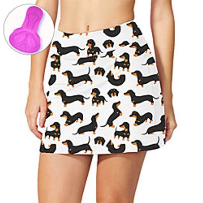 21Grams Women's Cycling Skirt Summer Spandex Bike Skirt Quick Dry Moisture Wicking Sports Dog White Mountain Bike MTB Road Bike Cycling Clothing Apparel Bike Wear  Stretchy  Athleisure Lightinthebox