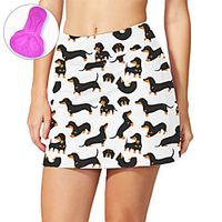 21Grams Women's Cycling Skirt Summer Spandex Bike Skirt Quick Dry Moisture Wicking Sports Dog White Mountain Bike MTB Road Bike Cycling Clothing Apparel Bike Wear  Stretchy  Athleisure Lightinthebox - thumbnail