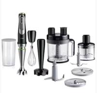 Braun MultiQuick 9 Hand Blender, XL Food Processor 2L, Active PowerDrive Technology, 500ml Chopper, iMode Technology, Puree Masher Included, 1200W, Premium Black Brushed Stainless Steel - MQ 9187XLI