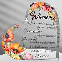 Motivational Acrylic Gifts Inspirational Desk Ornament For Women Student Encouragement Cheer Up Gifts Middle High School University College Positive Plaque For Coworker Friend Girls Teens Lightinthebox