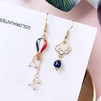 Women's Drop Earrings Earrings Mismatch Earrings Mismatched Clouds Hot Air Balloon Fashion Sweet Earrings Jewelry Gold For Gift Daily Holiday Prom Work 1 Pair Lightinthebox - thumbnail