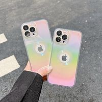 Phone Case For Apple Back Cover iPhone 13 12 11 Pro Max X XR XS Max Bumper Frame Soft Edges Non-Yellowing Color Gradient Glitter Shine TPU PC miniinthebox - thumbnail