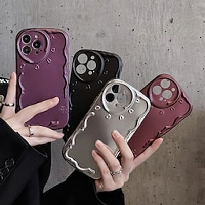 Phone Case For iPhone 15 Pro Max Plus iPhone 14 Pro Max iPhone 13 Pro Max iPhone 12 Pro Max Back Cover Shockproof Solid Color PC Lightinthebox