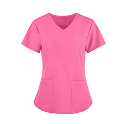 Women's T shirt Plain V Neck Tops Loose Basic Basic Top White Blue Wine Lightinthebox