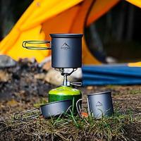 Pure Titanium Camping Tableware Outdoor Cooking Set Pots Cookware Travel Picnic Kitchen Utensils Equipment Cutlery Fishing Trekking Lightinthebox