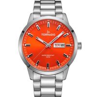 Tornado Spectra Men's Analog Orange Sunburst Dial Watch - T23001-SBSO