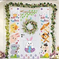 Easter 300D Oxford Fabric Door Curtain Banner - Yard Background Holiday Decoration, Perfect for Easter Party Atmosphere Lightinthebox