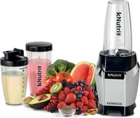 Kenwood Personal Blender 600W Smoothie Blender/Smoothie Maker 600W With 2 X 700ml & 600ml Tritan Smoothie2Go Bottle And Lid, Ice Crush Function Bsp70.560Si Black/Silver