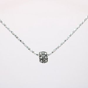 Women's Pendant Necklace Necklace Classic Mini Dainty Unique Design Fashion Modern Silver Plated Chrome Pink White Black Light Blue 42 cm Necklace Jewelry 1pc For Street Carnival Holiday Club Festival miniinthebox