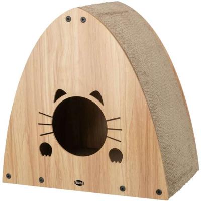 Trixie MDF Cat Scratching House Light Brown 48X48X28Cm