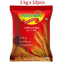 Nellara Chakki Fresh Atta 1Kg (Pack of 12)