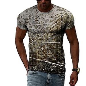 Men's Unisex T shirt Tee 3D Print Graphic Prints Crew Neck Street Daily Print Short Sleeve Tops Casual Vintage Big and Tall Sports Gray / Summer miniinthebox