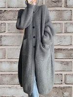 Women's Turtleneck Long Knitted Cardigan Coat