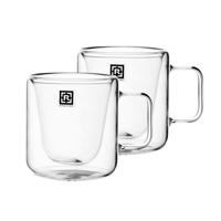 Royalford Double Wall Cup Set, 200Ml Borosilicate Glass Cup - RF10571